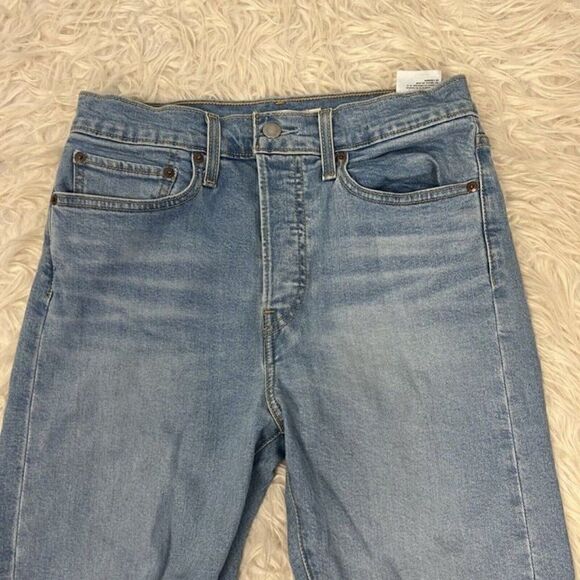 Levi’s Jeans Womens Size 30 Blue Wedgie Skinny Stretch Denim Ripped Distressed - Picture 7 of 10